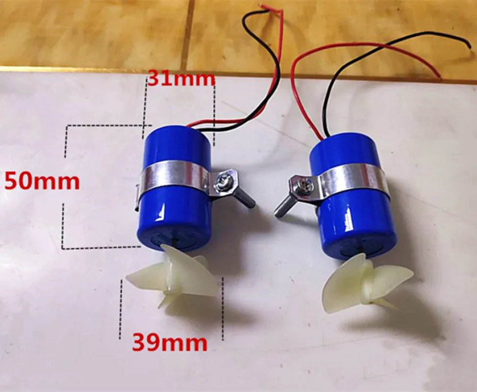 RC Jet boat underwater Motor propeller 7.4V CW CCW 3-blade propeller fr DIY Micro ROV robot RC bait boat underwater part
