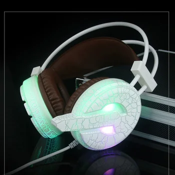 

GTIPPOR wired headphones with microphone computer gaming crack led light stereo headset headfone for PS4 PC Xbox