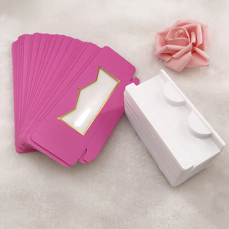 20pcs/lot Empty Lashes Paper Boxes Custom Mink Eyelashes Packaging