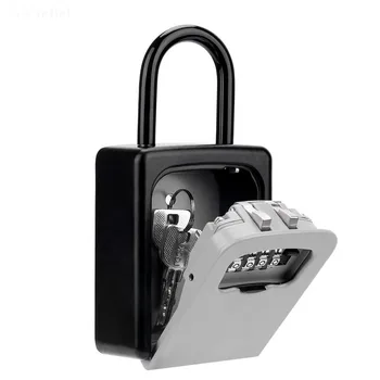 

Wall Mounted Key Storage Organizer Boxes with 4 Digit Combination Lock Spare Keys Organizer Boxes Metal Secret Safe Box Car lock