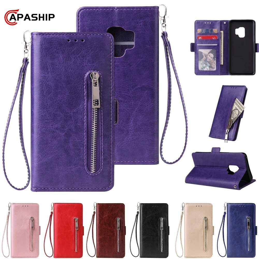 

Zipper Wallet Case For Samsung Galaxy A30 A40 A50 A70 A10S A20S A6 A8 A9 A7 2018 A3 A5 2017 Cover Flip Leather Photo Frame Cases