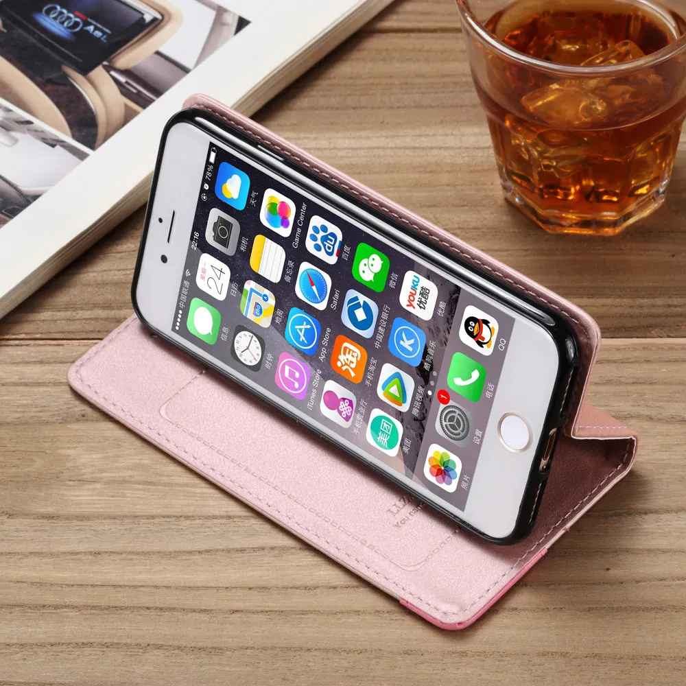 Элегантный Кожаный чехол-книжка для iPhone 11 Pro Max Xr X Xs 8 7 Plus 5S 5 SE, полностью противоударный чехол-кошелек на магните, мягкий чехол