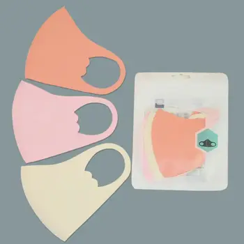 

3PCS/Bag Children's Masks Thick Ice Silk Breathable Washable Mask Baby Cartoon Warm Face Cover Hot