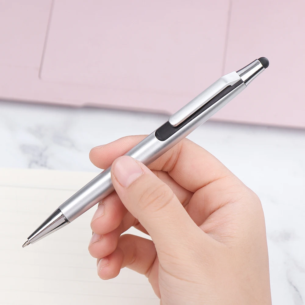 1Pc Dual-Use Stylus Touch Capacitive Pen Mobile Phone Universal Touch Screen Pen Ball Pen Waterborne Writing Supplies Gift Pen
