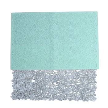 

Silicone Mold Rose Lace Mat Fondant Mould Cake Decorating Tool Sugarcraft Chocolate Mold Kitchen Baking Accessories