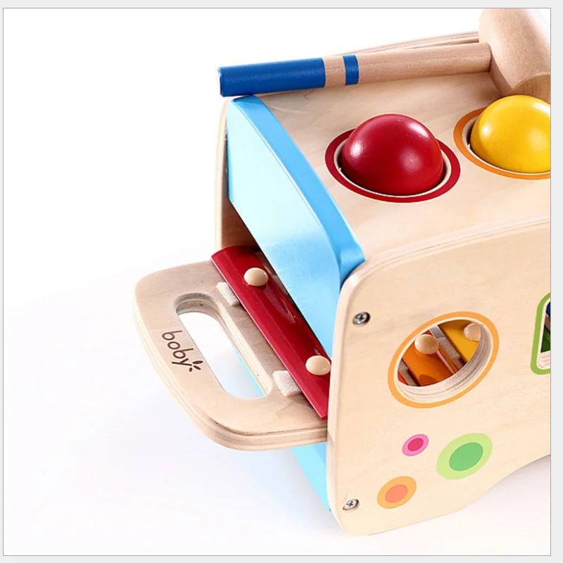  Wooden Toys Batting Ladder Hand Knock The Ball Montessori Mathematics Early Educational Colorful Mu