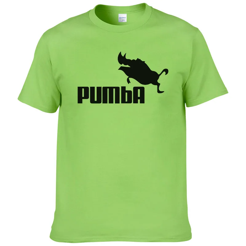 100% Cotton Funny Tee Cute T Shirts Homme Pumba Men Casual Short Sleeves Tops Cool Tshirt Summer Jersey Costume T-shirt | Мужская одежда