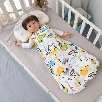 

Baby Short Sleeve Cotton Sleeping Bag Newborn Zipper Sleepsack Wrap Blanket Bedding Accessories