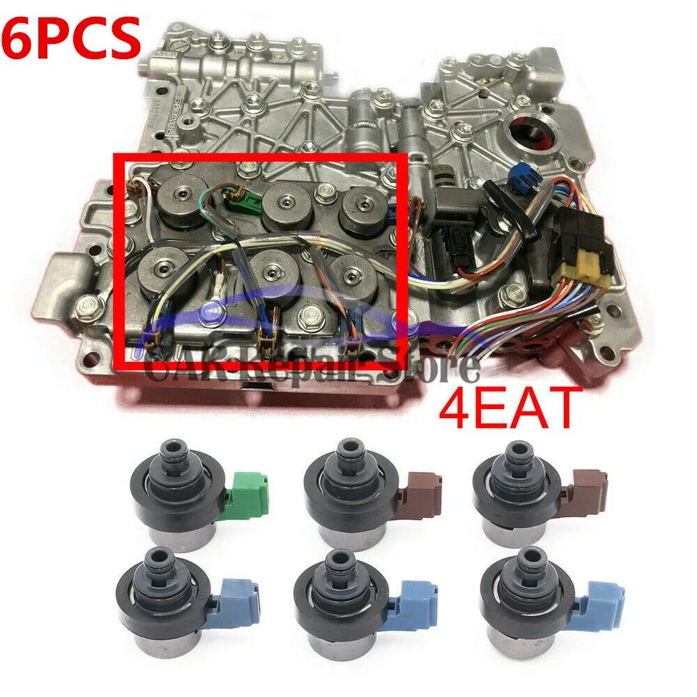 4EAT Transmission Solenoids Kit 7pc Compatible with Subaru 31939AA191 Forester 2.5 Outback 