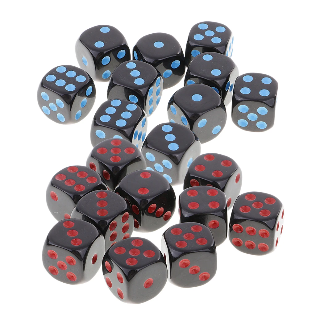 20 Pcs D6 Dice Die Set for Dungeons &Dragons TRPG MTG Board Games Xmas Gifts