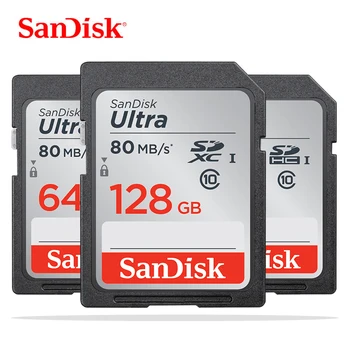 

SanDisk SD Card Ultra 32GB 16GB SDHC Card 64GB 128GB Class10 SDXC Flash Memory Card UHS-I carte SD Full HD For SLR Camera 80MB/s