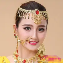 Племенной богемный Бохо Монета Кисточкой головной убор золото металл индийские ювелирные изделия голова Египетский Цыганский индийский ювелирные изделия