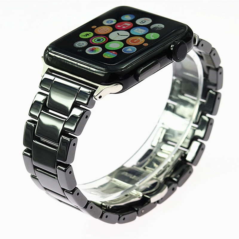 Ремешок керамический для Apple Watch 4 3 2 1 38 мм 42 Гладкий Спортивный Браслет Iwatch Series 5 40