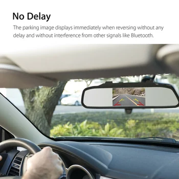 

Reverse Camera Night Vision Parking 4.3\\\" Backup Camera Mirror Rear View