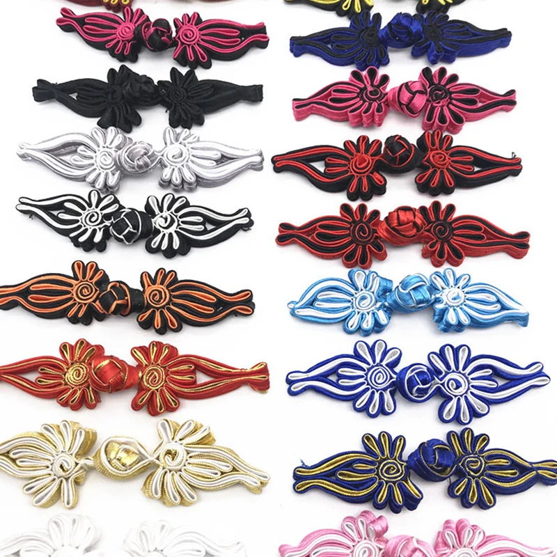 10pcs/lot Chinese Frog Buttons Knot Fastener Buttons For Cheongsam Tang Suit Decoration Sewing Accessories