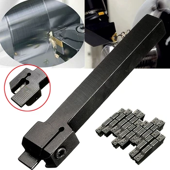 

High Quality Black Lathe Cut-Off Grooving Parting Tool Holder + 10pcs MGMN300 Insert Tools Set