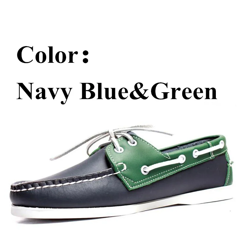 Men Women Genuine Leather Docksides Classic Boat Shoes,Homme Femme Plus Big Size 36-46 Brand Flats Loafers 2019A044