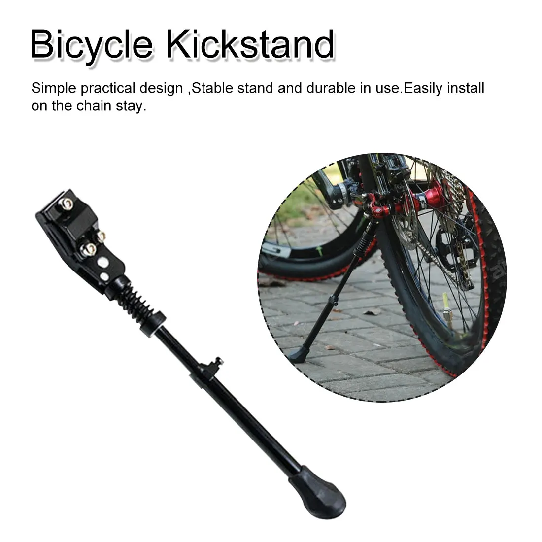 

Bicycle Racks Kickstands Cycling Sidestay Bicycle support Side support stand Black Aluminium Bike Kickstand Sidestay