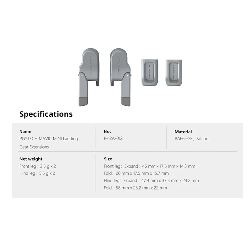 Buy Landing Gear Leg for Mavic Mini Drone Skid Heightened Shock-Absorbing Stabilizers Leg for for DJI Mavic Mini Accessories