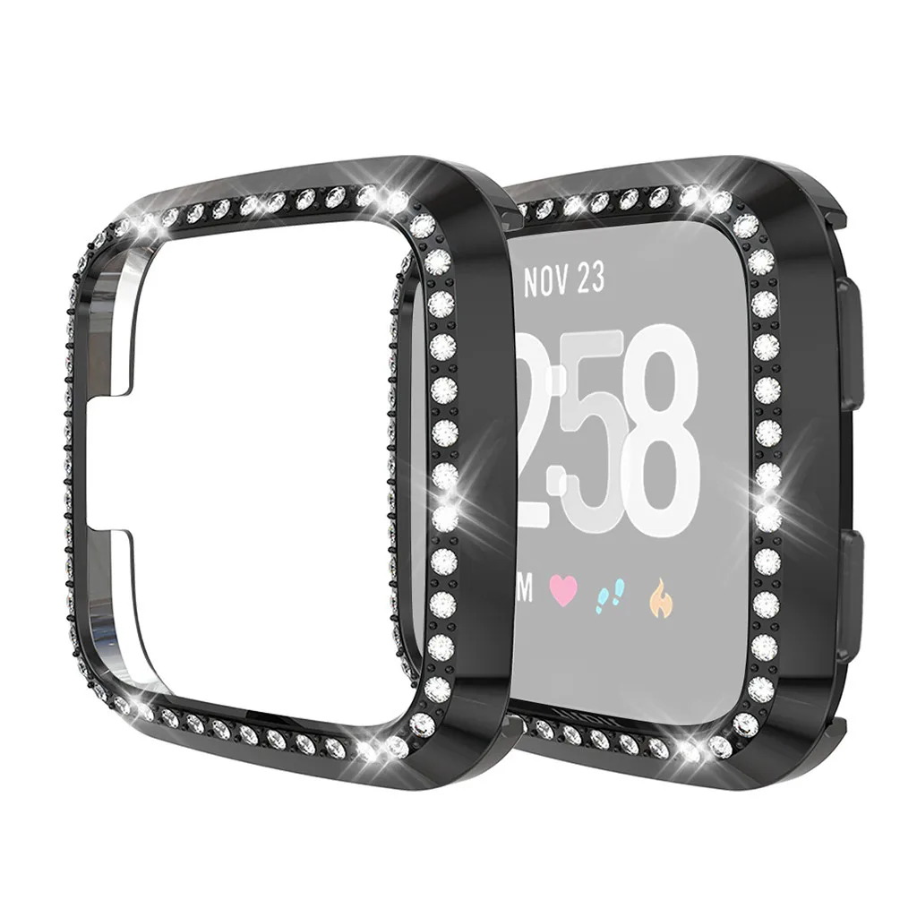 Чехол для часов, ультра-тонкий роскошный Кристальный протектор экрана, защитный чехол для Fitbit versa/Lite, защитный чехол FW2 - Цвет: A