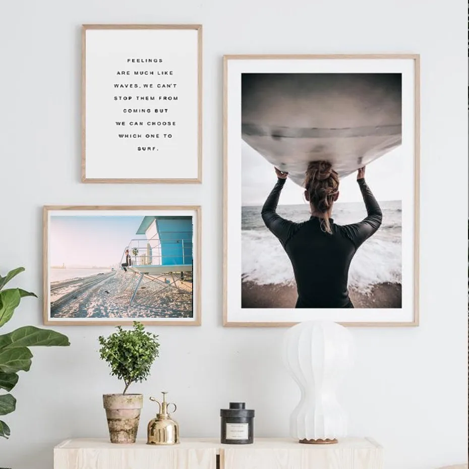 Скандинавия морская сцена Пляжная Жизнь Цитата современный плакат настенная