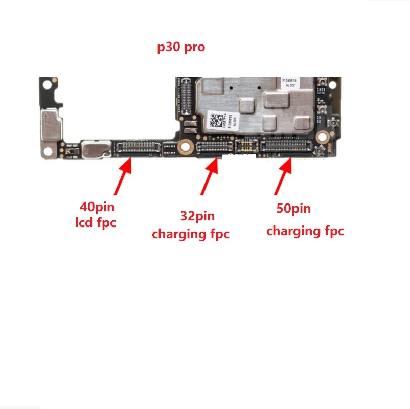 10 шт./лот USB-порт для зарядки FPC-коннектор Huawei P30 Pro P30Pro Lcd Fpc Logic на материнской плате