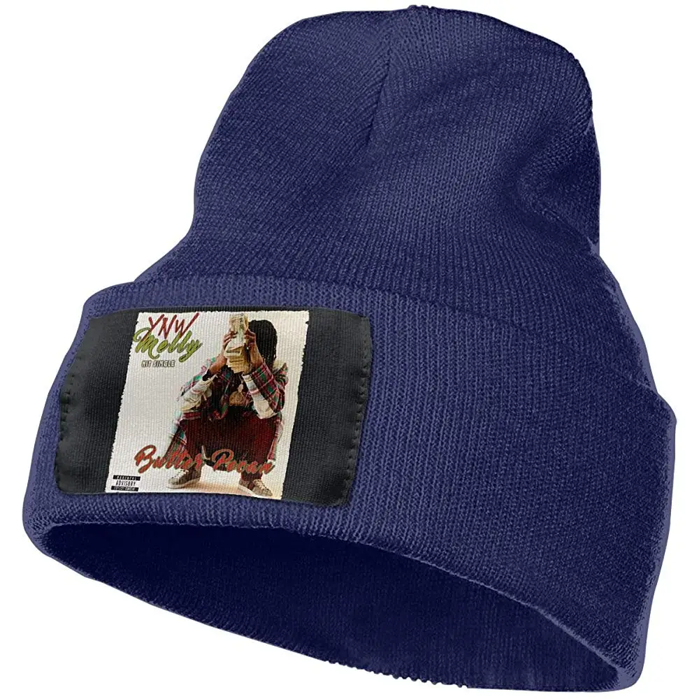 Мужская и женская трикотажная шапка с черепами YNW Melly, зимние вязаные шапки, Мягкая Теплая Лыжная Шапка черного цвета