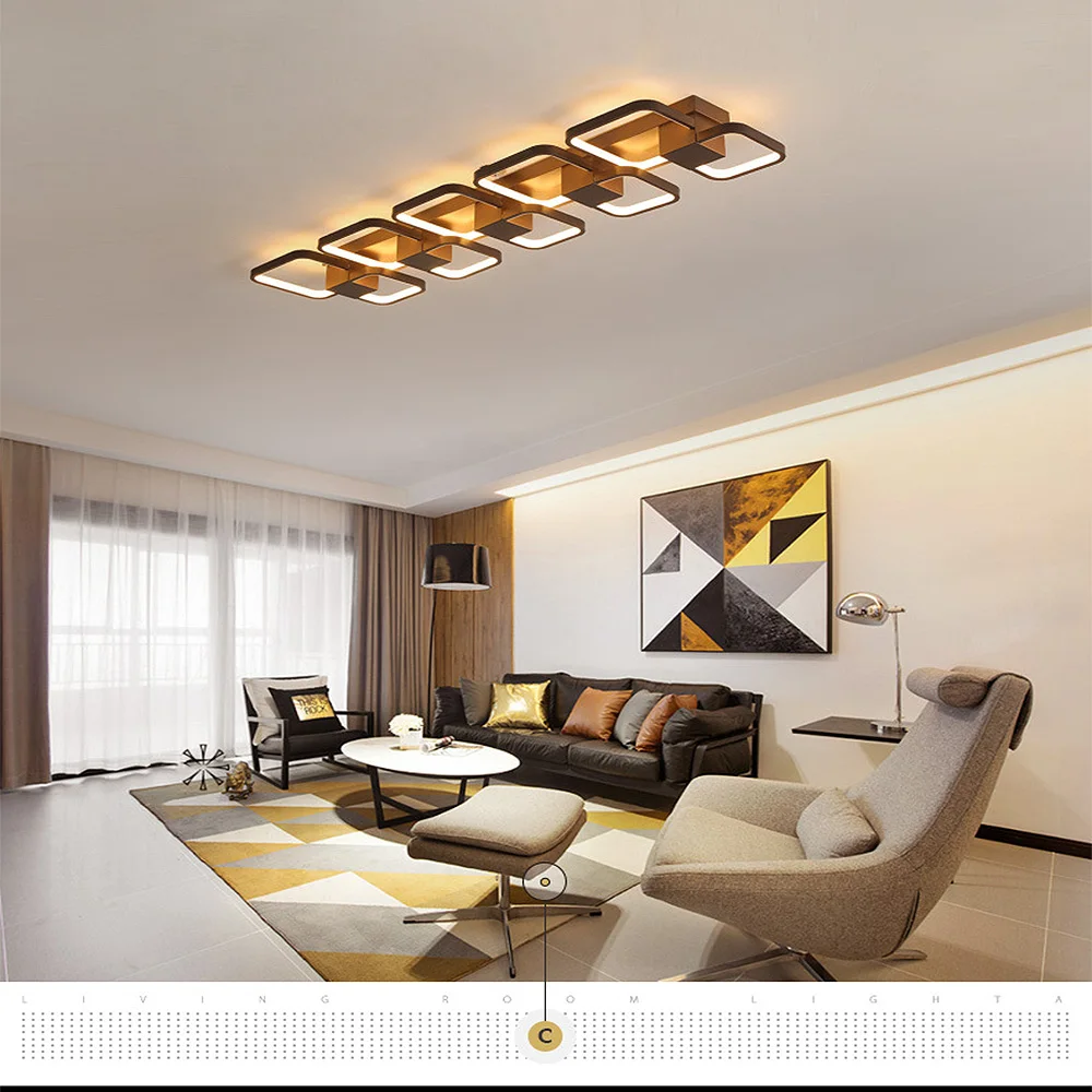 

Led ceiling light simple modern Creative acrylic bedroom living room study Indoor Lighting RC Dimmable ceiling Lamps