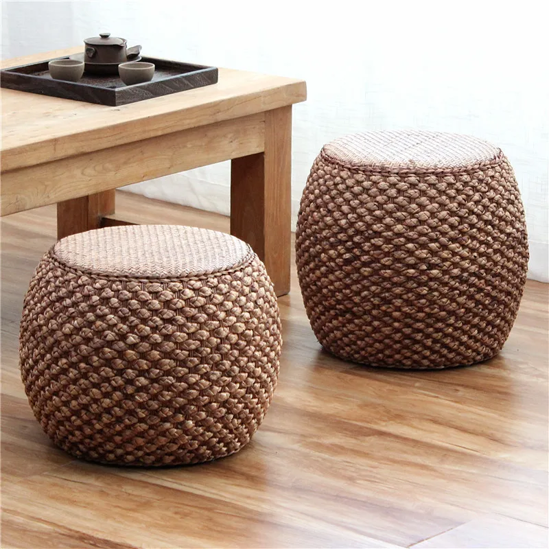 

Manual Rattan Japanese Floor Stool Chair Ottoman Futon Stool Pouffe for Living Room Furniture Stool Kids Stool Pedicure Chair