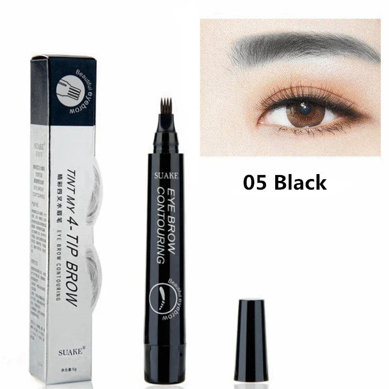 Eye Brow Pencil Waterproof Microblading Eyebrow Tattoo Pen Long-lating Fine Sketch Fork Tip Professional Liquid Eyebrows Pen    