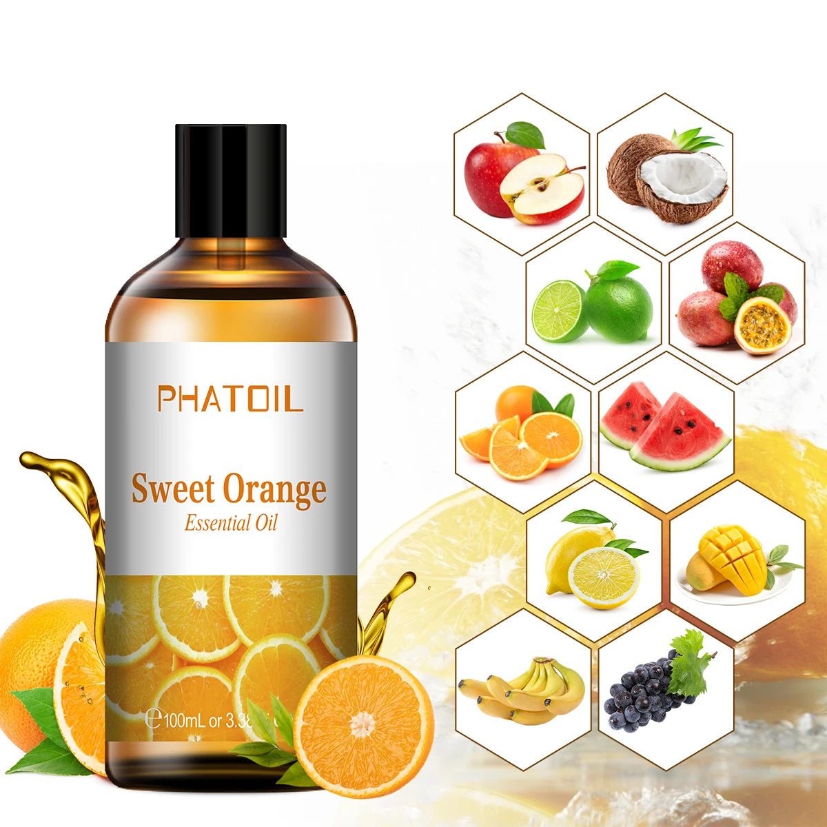 100ml Fruit Fragrance Flavoring Oil For Soap Candle Making Orange Mango