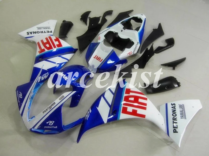 Инъекций ABS Обтекатели комплект подходит для Yamaha YZF1000 R1 09, 10, 11, 12, 13, 14, 2009 2010 2011 2012 2013 кузова комплект синий FIAT