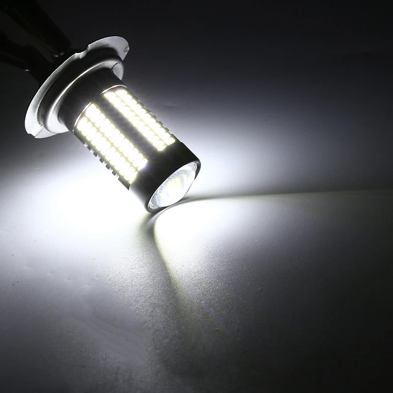 2 шт. DC 12 В H7 4014 106SMD светодиодный светильник супер белый светодиодный светильник на голову противотуманный ходовой светильник Лампа 6000 K-6500 K водонепроницаемый