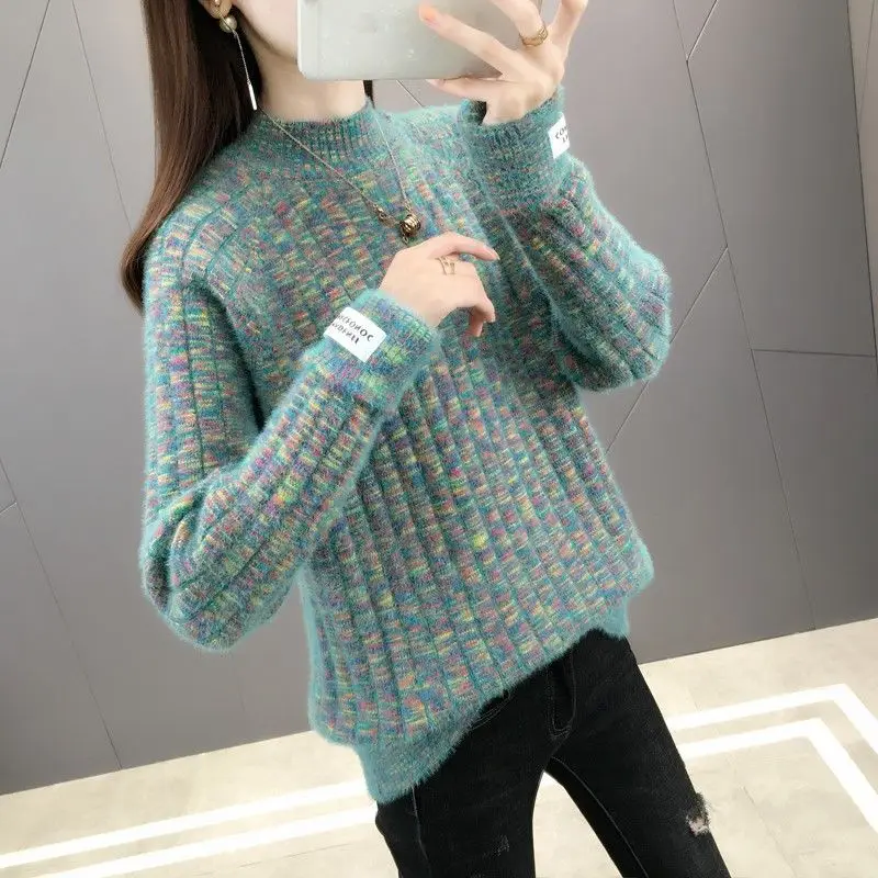 

Женский свитер, женский свитер, женский осенне-зимний пуловер 2024 nian, вязаный женский свитер