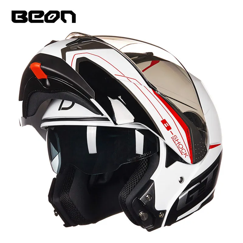 BEON Filp Up мотоциклетный шлем Casco Moto мотоциклетный шлем двойной козырек Полнолицевой гоночный шлем для мужчин и женщин