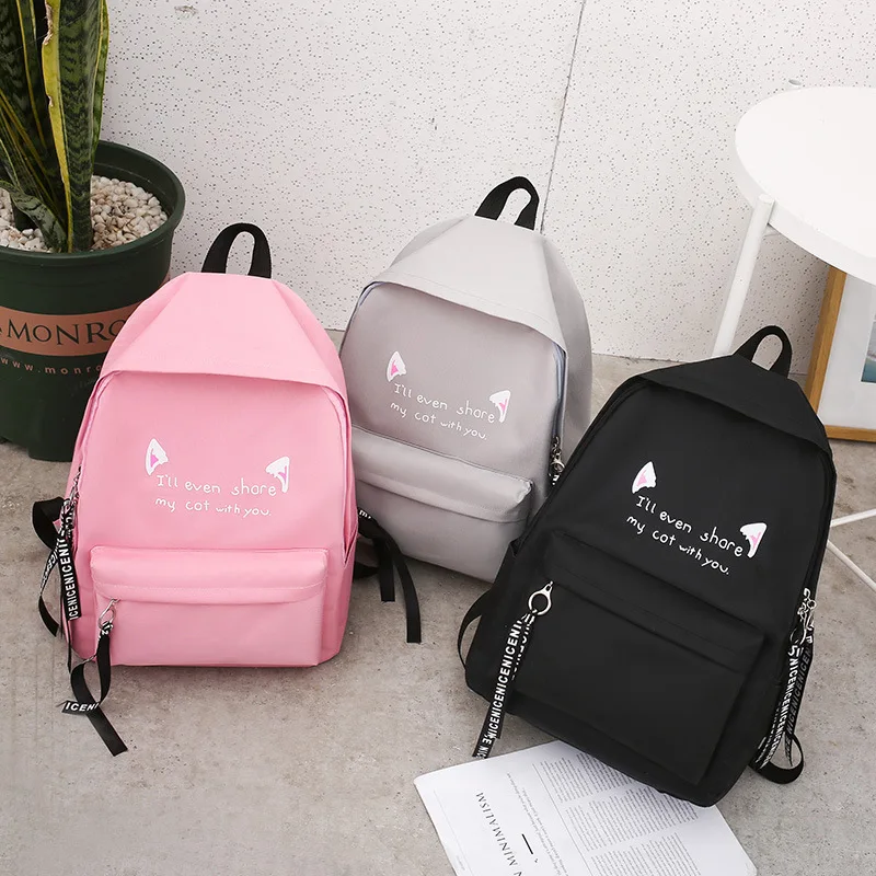 

Backpack Women's School Bag Korean-style Harajuku Ulzzang High School Students Junior High School STUDENT'S Men's MORI Series Ve