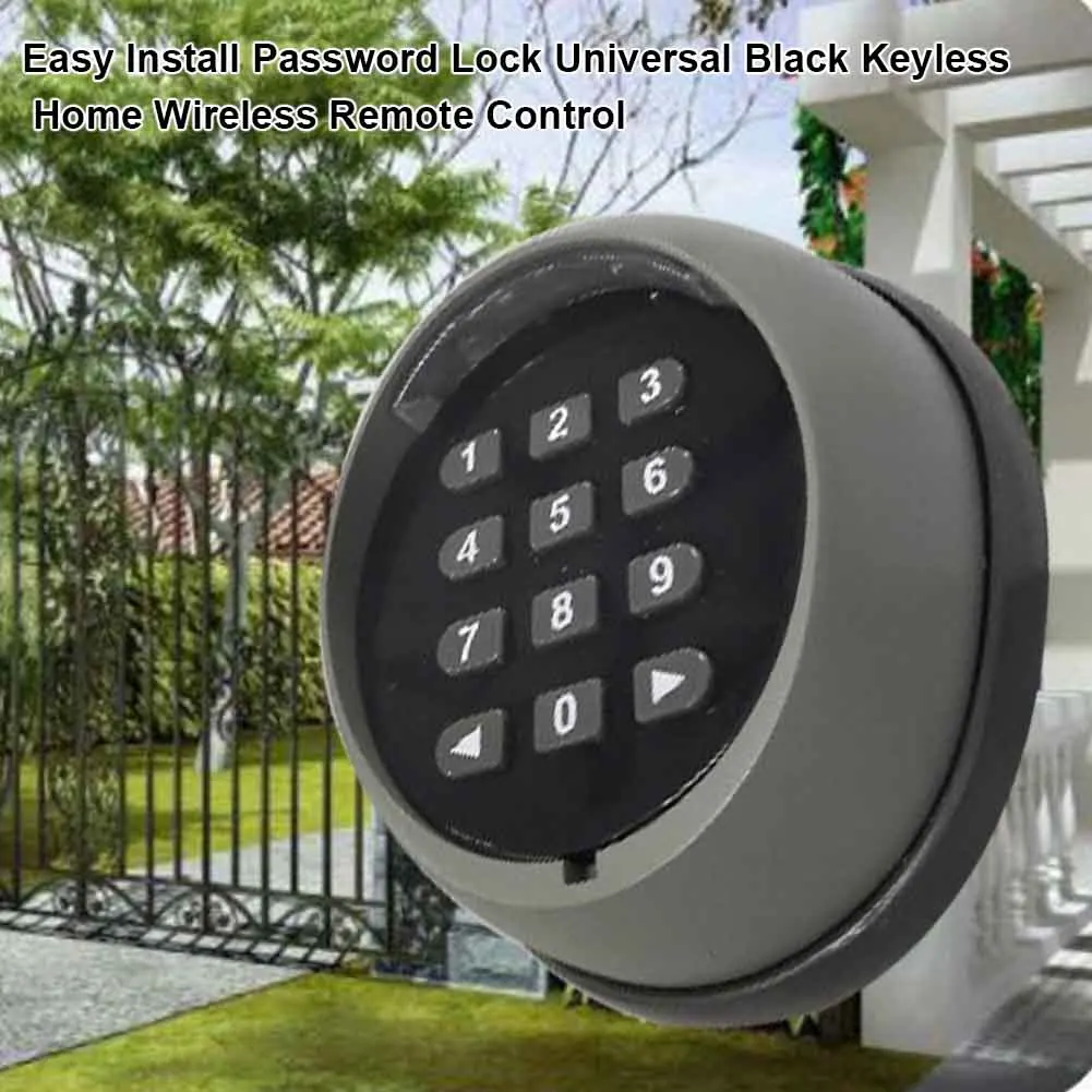 

Code Password Lock Remote Control Easy Install ABS Smart Black Security Home Wireless Small Door Durable Universal Keyless