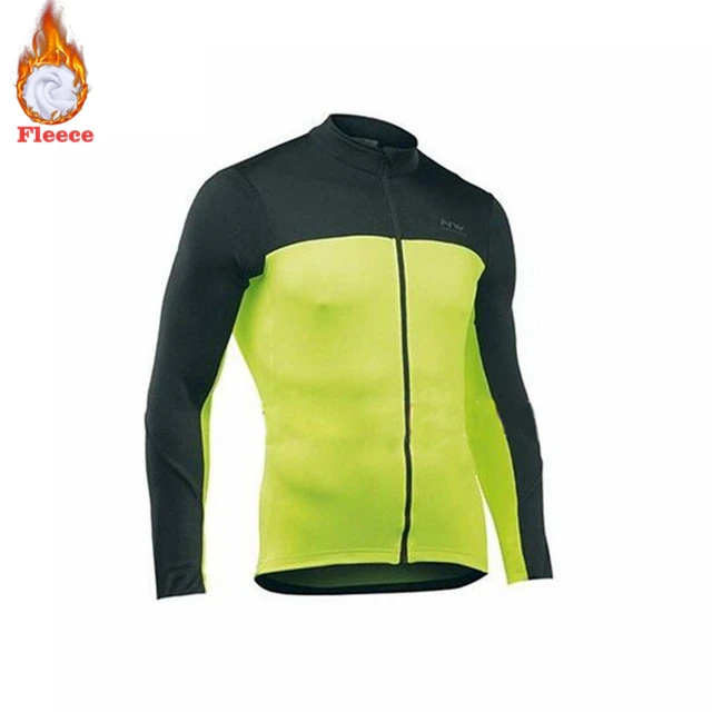 Northwave теплая Зимняя Теплая Флисовая одежда для велоспорта, мужской костюм из Джерси, одежда для езды на велосипеде, MTB, длинный комбинезон, комплект - Цвет: cycling jersey 1