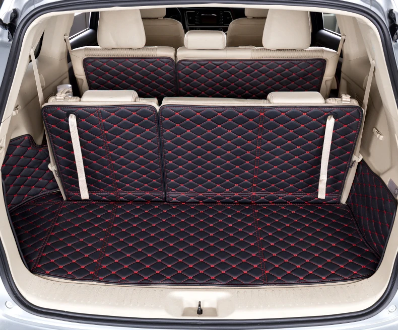 Волокна кожи багажник автомобиля коврик для toyota highlander 2013 Kluger автомобильные аксессуары