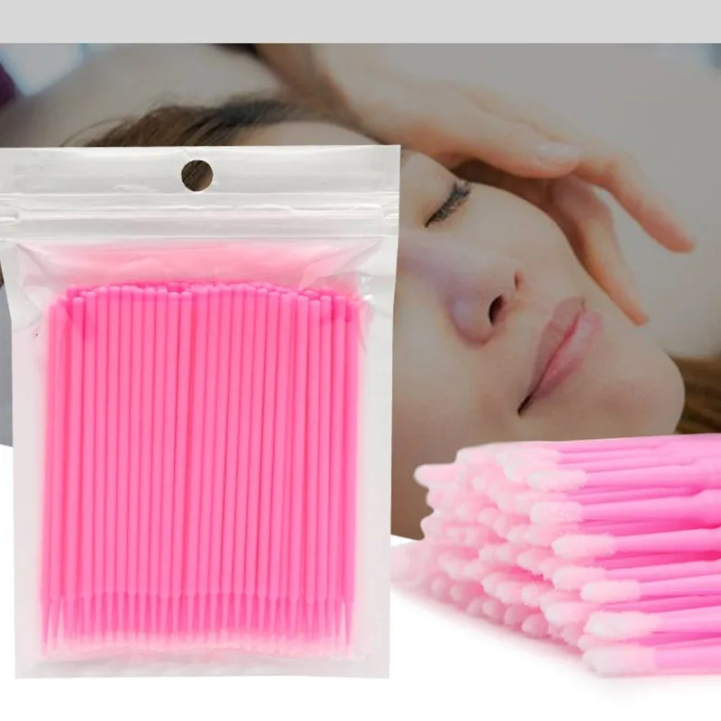 10Pcs Make Up Eyelash Extension Micro Brushes Disposable Eye Lash Glue Cleaning Individual Applicators Mascara Brush | Красота и