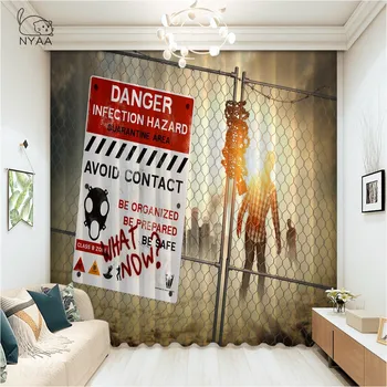 

Nyaa Horror Ghost Zombie Scream On Halloween Curtains For Window Living Dead Skull Home And Kitchen Products Micro Shading