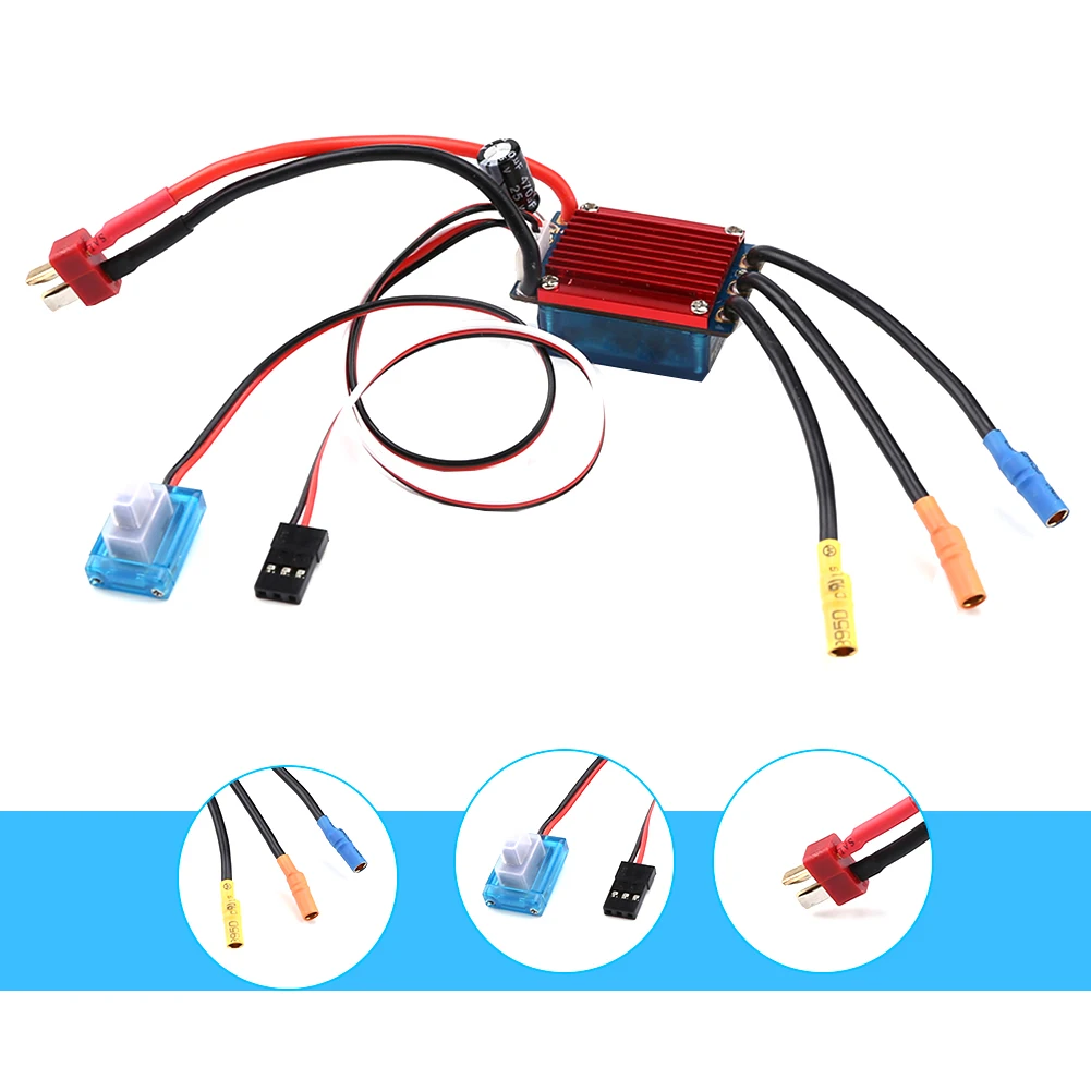 25A ESC электронная кисть Скорость Управление Wafterproof 2S Lipo Клетки для 1/16 1/18 RC