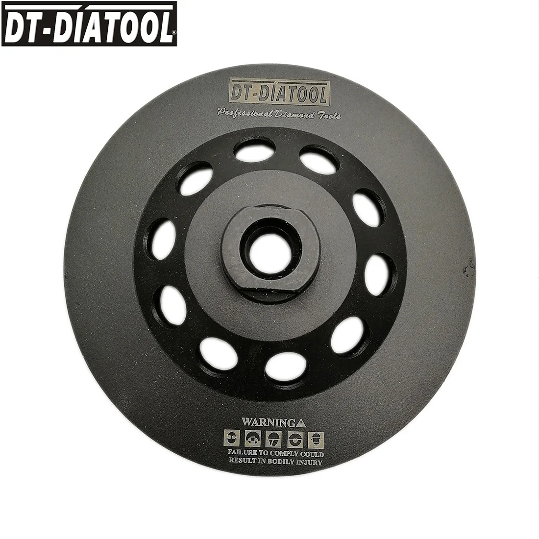 DT-DIATOOL 1pc Dia 125mm/5inch M14 Thread Premium Diamond Double Row Cup Grinding Wheel For Concrete Hard Stone Granite Marble