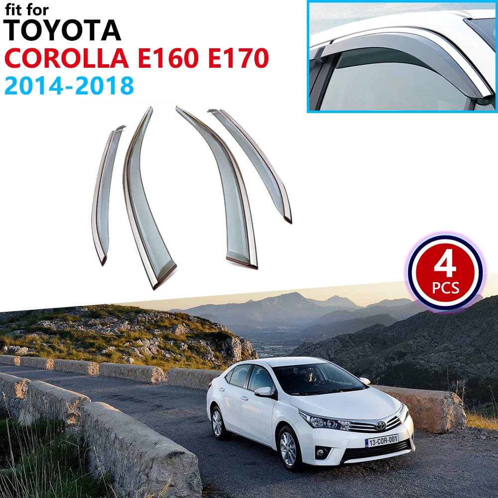 For 2014 2015 2016 2017 2018 Toyota Corolla Window Visor Vent Rain Deflector