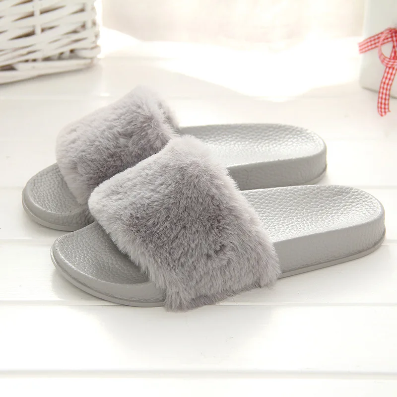 SWQZVT Autumn winter women slippers new comfortable outdoor indoor fur ladies slippers fashion platform sleepers shoes woman  (23)