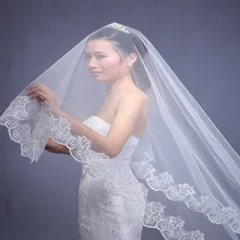 2021 New Wedding Cape Veil White Lace Edge Bridal Shoulder Veil Tulle Long Cape Shawl Trim Wedding Accessories 3Meters Width