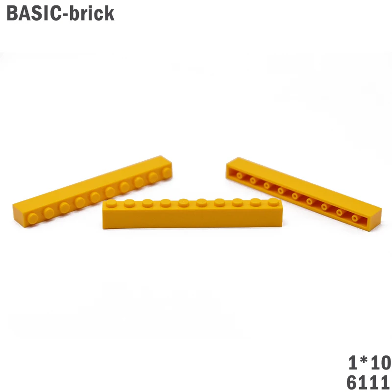 

10Pcs/lot MOC Basic Bricks Creative Base Brick 6111 1*10 Building Blocks Technic Creator Parts DIY Educational gifts Toys