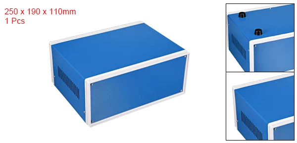 Uxcell металлический синий проект распределительная коробка корпус 210x180x140 мм 170x130x84 мм электронный Железный DIY корпус коробка - Цвет: 250x190x110mm
