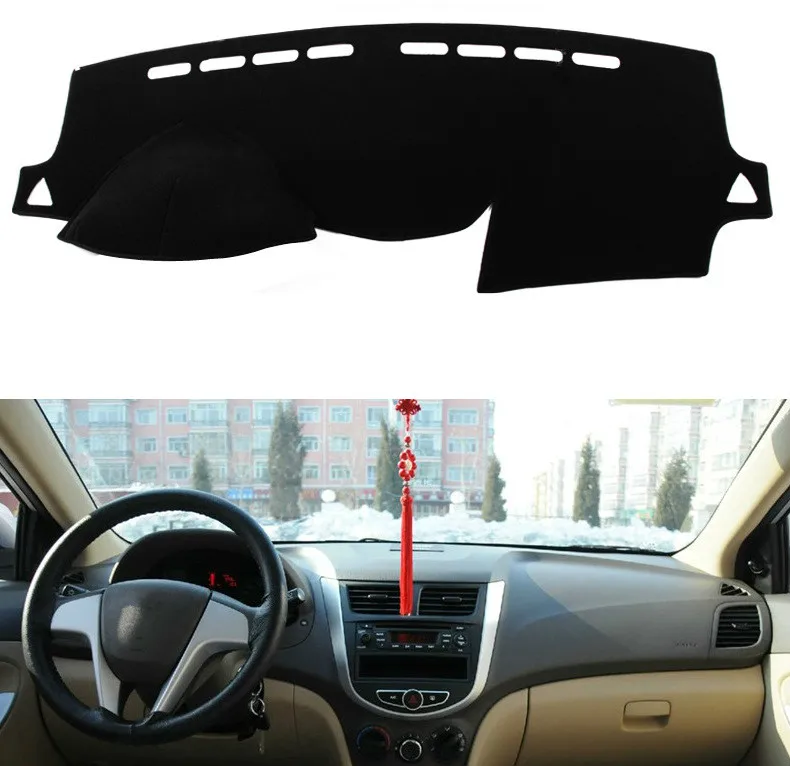 

For Hyundai Solaris/Accent/Verna 2012 2013-2015-2017 Car Dashboard Cover Sun Shade Dash Board Anti-slip Dash Mat Pad Dashmat