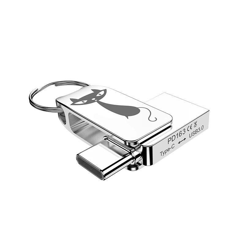 DM USB C флеш-накопитель 64 Гб PD163 Тип C USB флеш-накопитель 32 Гб OTG usb флешка высокая скорость cle USB 3,0 флеш-накопитель - Цвет: Silver